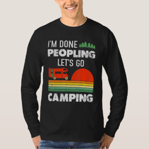 Funny Camping Quote Retro Vintage Let S Go Camping T-Shirt