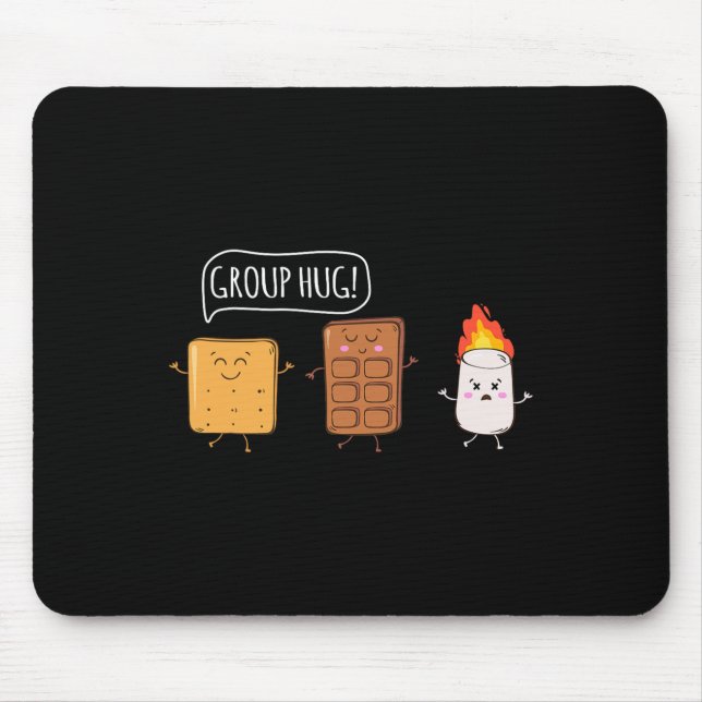 Funny Camping Roasting Bonfire Adventure  Mouse Pad (Front)