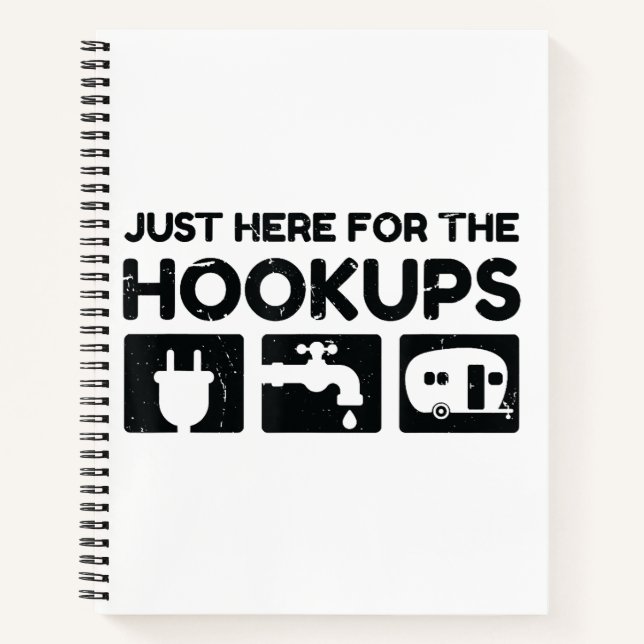 Funny Camping RV Caravan Motorhome Just Here For T Notebook (Front)