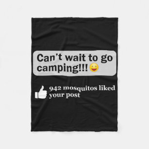 Funny Camping Saying Humour Outdoorsy Joke Camp Ge Fleece Blanket