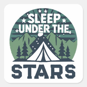 Funny camping sayings Square Sticker