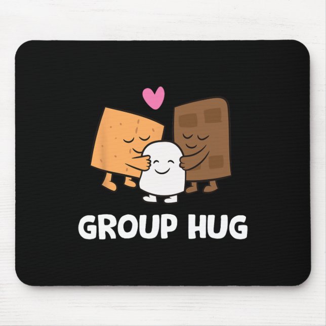 Funny Camping Smores Group Hug Cute S'mores 1  Mouse Pad (Front)