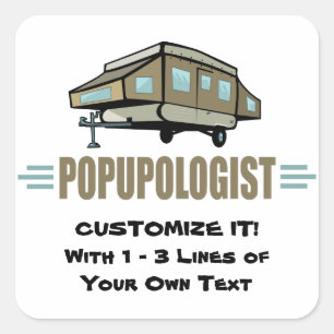 Funny Camping Square Sticker