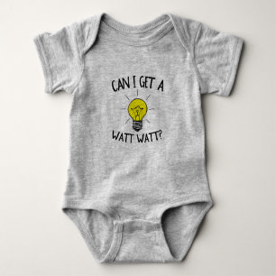 Funny Can I Get a Watt Watt Baby Bodysuit