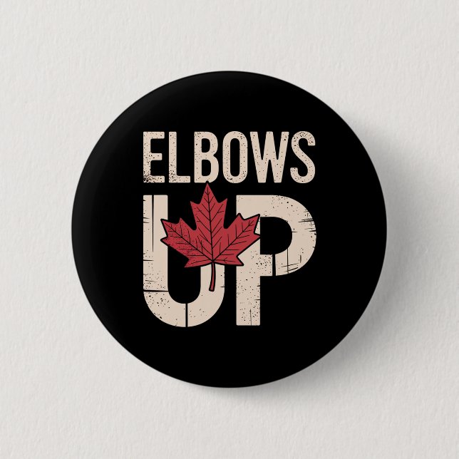 Funny Canada Meme Elbows Up (1)  6 Cm Round Badge (Front)