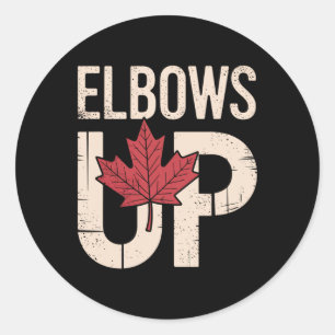 Funny Canada Meme Elbows Up (1) Classic Round Sticker