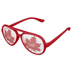 Funny Canadian Canada Day Aviator Sunglasses