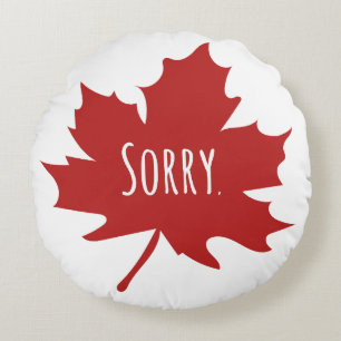 Funny Canadian Canada Day Round Cushion
