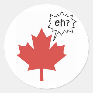Funny Canadian Classic Round Sticker