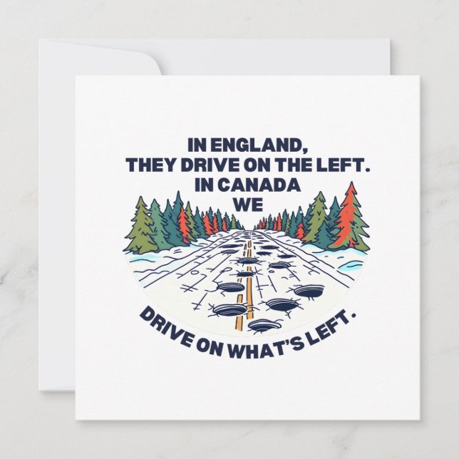 Funny Canadian Culture Card (Front)