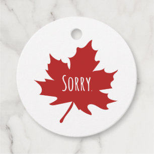 Funny Canadian Favour Tags