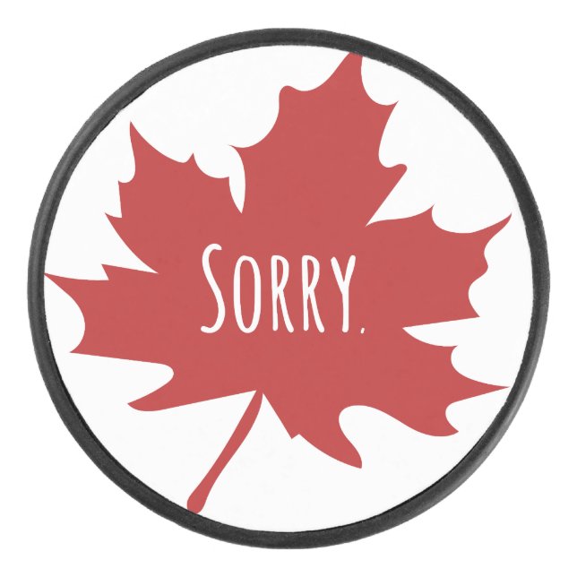 Funny Canadian Hockey Puck (Front)