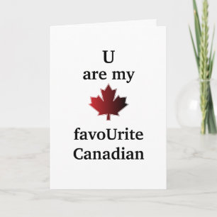 Funny Canadian Joke Valentine's Day Card