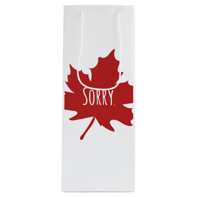 Funny Canadian Wine Gift Bag (Front)