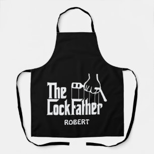 Funny Canal Boat Narrowboat Lock Father Joke Apron