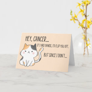 Funny Cancer Patient, Cats Lover Card