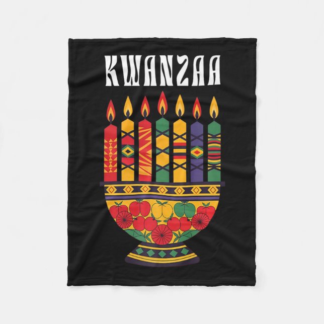 Funny Candles Serious Culture Afrocentric Celebrat Fleece Blanket (Front)
