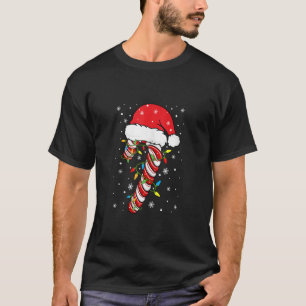 Funny Candy Cane Crew Santa Christmas Lights Kids  T-Shirt