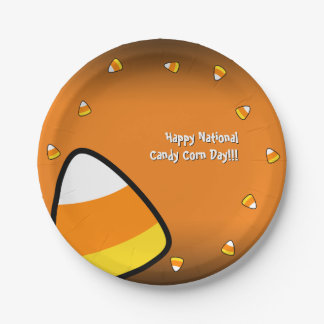 Funny Candy Corn -Custom Text Paper Plate