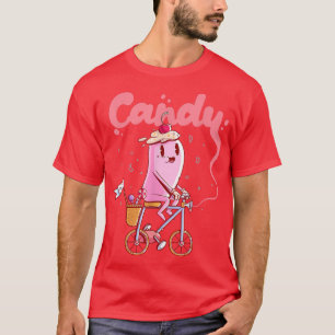 Funny Candy on a Bicycle  T-Shirt
