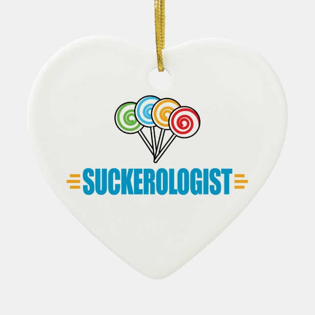 Funny Candy Suckers Ceramic Tree Decoration (Front)