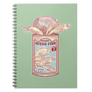 Funny canned fish notebook