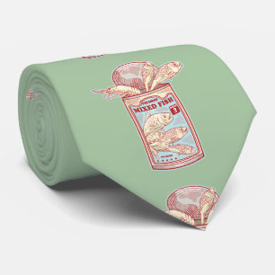 Funny canned fish tie