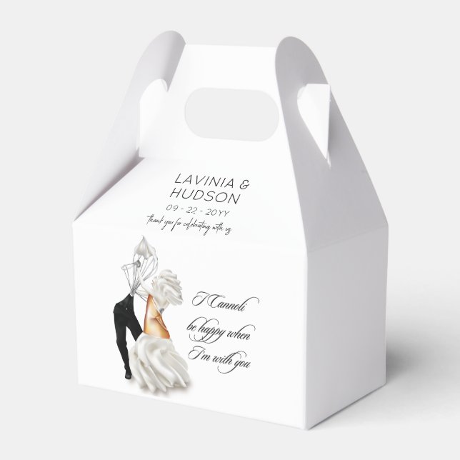 Funny Cannoli Italian Wedding Favour Box (Front Side)