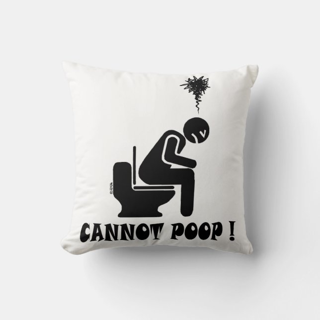Funny cannot poop! cushion (Front)