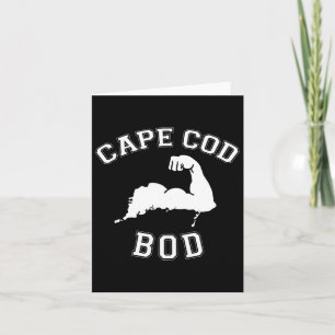 Funny Cape Cod Bod Machusetts Summer Beach Fitness Card