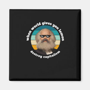 Funny Capitalism Karl Marx Sticker  Magnet