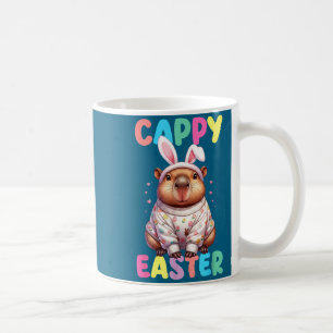 Funny cappy easter capybara meme happy easter day coffee mug