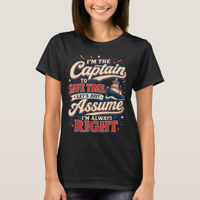 Funny captain boat crew  T-Shirt (Front)