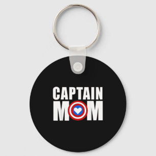 Funny captain mom superhero mother's day 2022 key ring