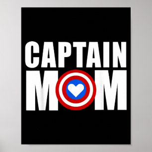 Funny captain mum superhero mother's day 2022 poster