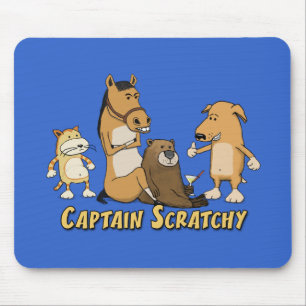 Funny Captain Scratchy Mouse Pad