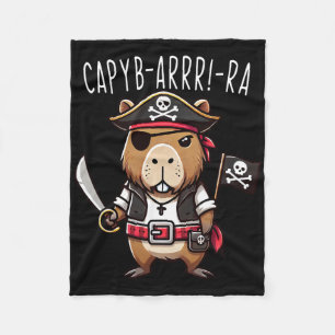 Funny Capyb-arrr-ra Pirate Capybyra Halloween Boys Fleece Blanket