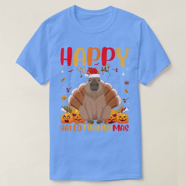 Funny Capybara Animal Lover Happy Capybara HelloTh T-Shirt (Design Front)