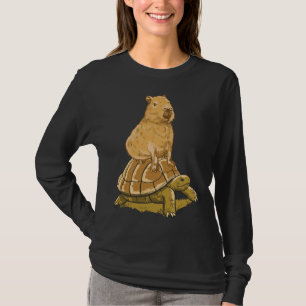 Funny Capybara Animal Turtle Cute Capybara T-Shirt