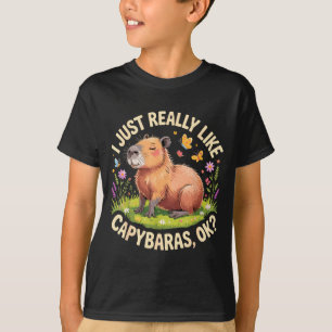 Funny Capybara Art For Men Women Kids Capy Rodent  T-Shirt