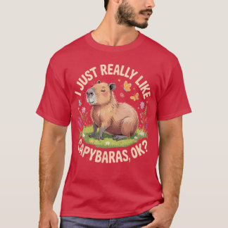 Funny Capybara Art for Men Women Kids Capy Rodent T-Shirt