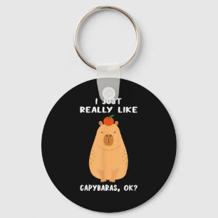 Funny Capybara Art For Men Women Kids Rodent Capyb Key Ring
