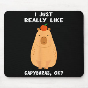 Funny Capybara Art For Men Women Kids Rodent Capyb Mouse Pad