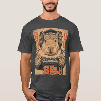 Funny Capybara Bruh Video Games Japanese Anime Man T-Shirt