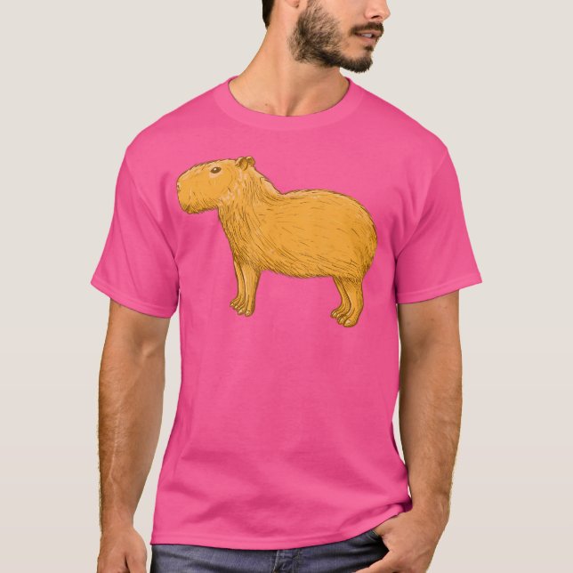 Funny Capybara Cute Animal T-Shirt (Front)