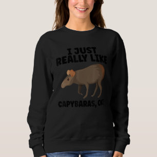 Funny Capybara Design For Pet Owner Cool Capybara  Sweatshirt