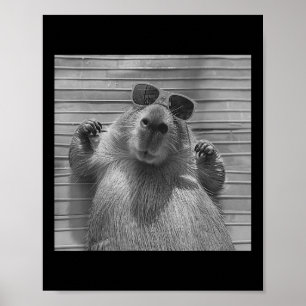 Funny Capybara Gifts Cool Capybara Selfie Mens Wom Poster