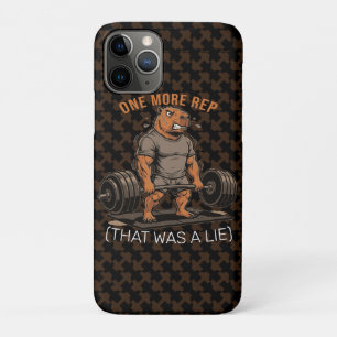 Funny Capybara Gym One More Rep That Was A Lie Case-Mate iPhone Case