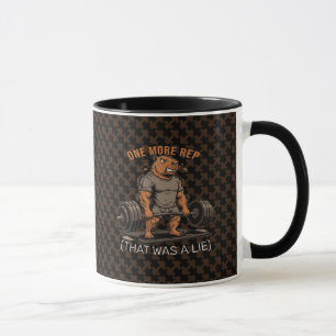 Funny Capybara Gym One More Rep That Was A Lie Mug