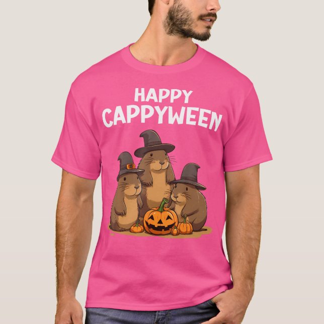 Funny Capybara Halloween Cappyween Capybara T-Shirt (Front)